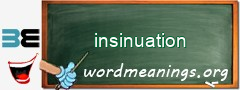 WordMeaning blackboard for insinuation